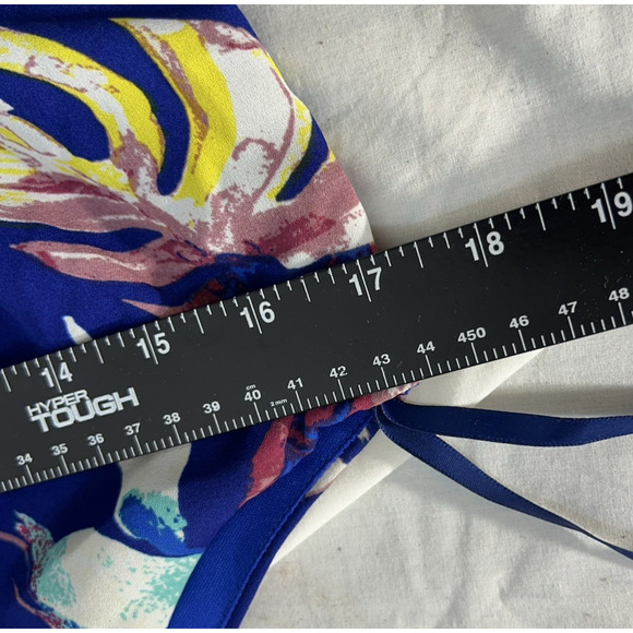 Whimsygoth coquette romantic She + Sky Blue Ruched Waist Open Back Romper Sz M - Picture 8 of 9